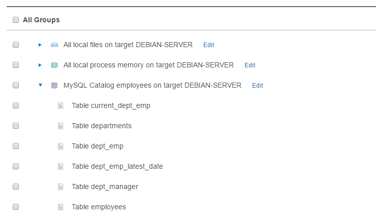 Select Target locations to scan in Enterprise Recon 2.2.