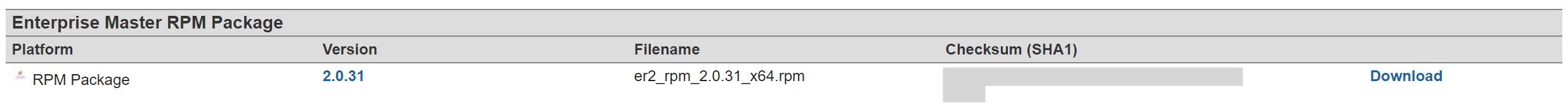 Download ER2 RPM package in Ground Labs Services Portal.