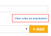 "View rules as expression" option to open up the Expression Editor dialog box.