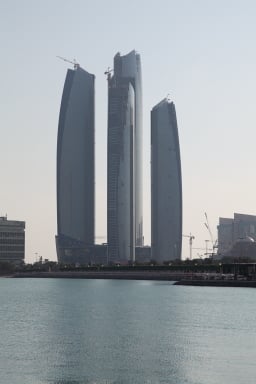 Abu Dhabi Skyscrapers on the shoreline