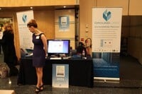 Jessica on the Ground Labs stand